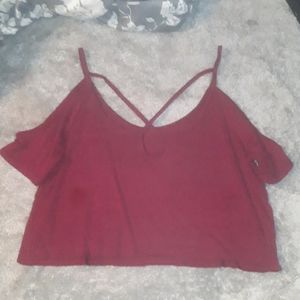 Crop top red and cute